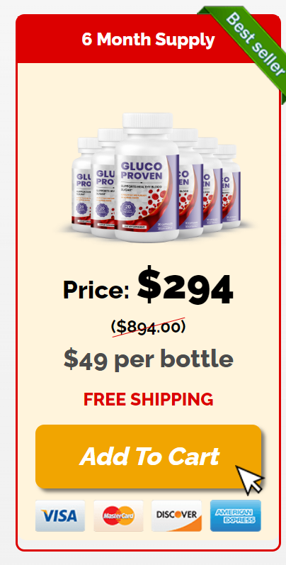 GlucoProven- 6 Bottles