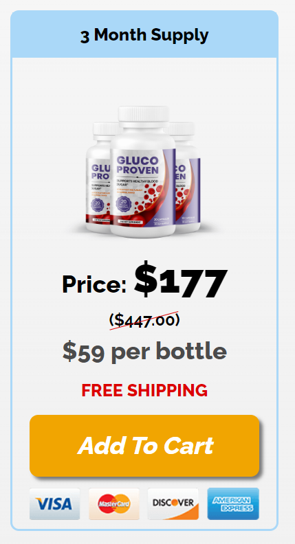 GlucoProven- 3  Bottles